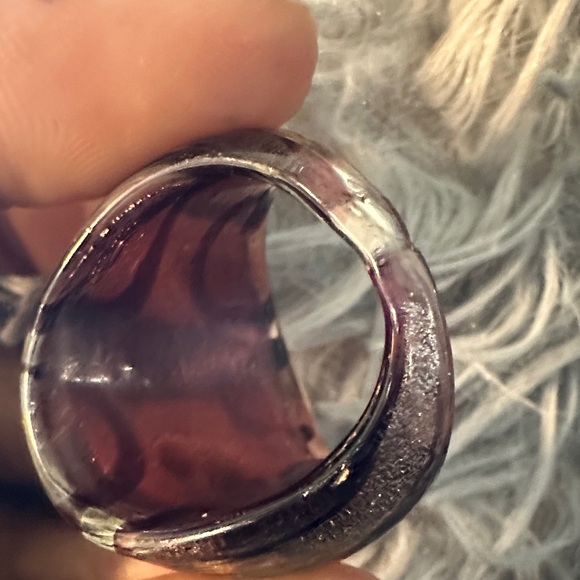 Artistic Silver and Gold Statement Ring - Picture 8 of 16